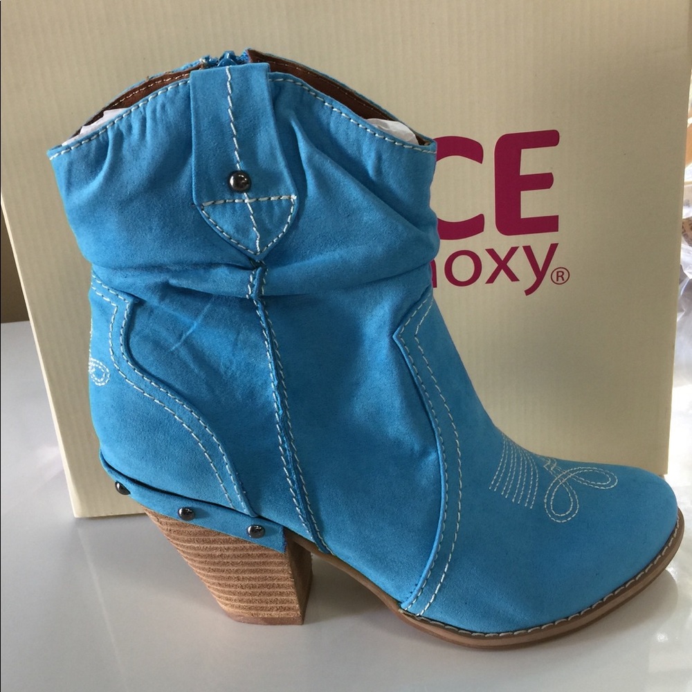Dolce by Mojo Moxie Denim Blue Ankle Boot 8.5 NEW
